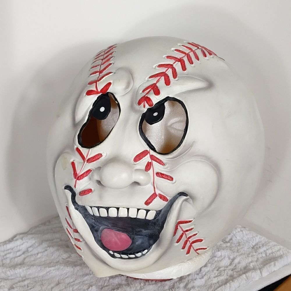 Latex Baseball Head Halloween Mask